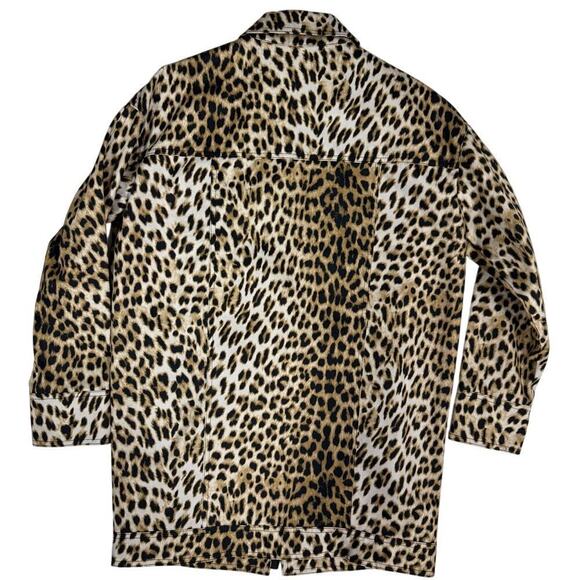 Longchamp Animal Print Zip Shirt Jacket Cotton NWOT Authentic M/L - Picture 2 of 8